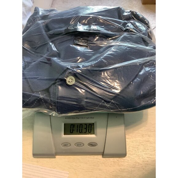 Lands’ End Men’s Polo Medium Harlequin Pattern 100% Baumwolle Cotton - Picture 7 of 7